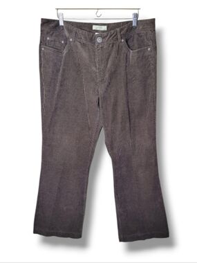 Natural Reflections Brown Corduroy Pants Size 18 NWT